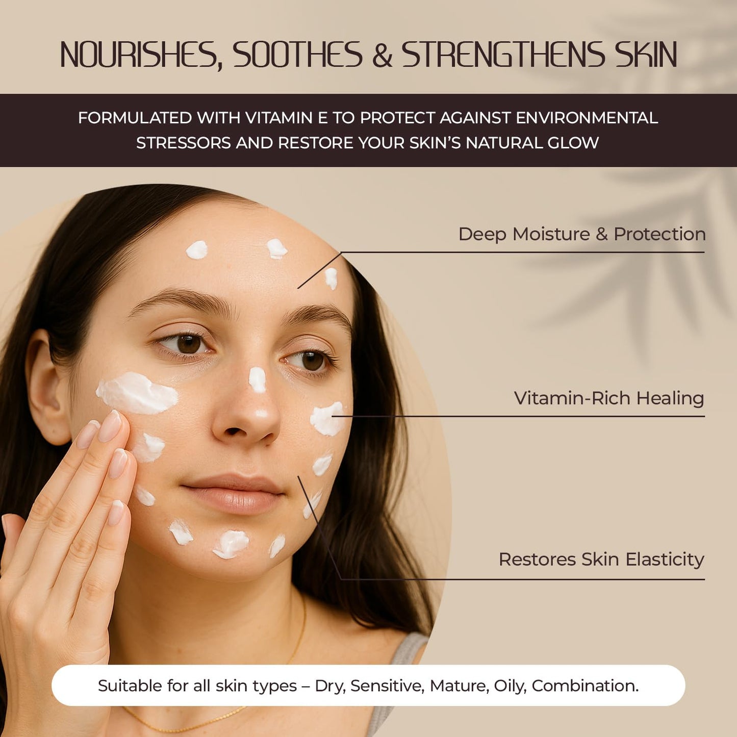 Aniise Restorative Face Cream with Vitamin E for Daily Use - Reduces Wrinkle, Hydrates and Refreshes Skin - Gentle Moisturizer, Normal Skin Formula - All Natural, Vegan 1 oz (Packaging May Vary)