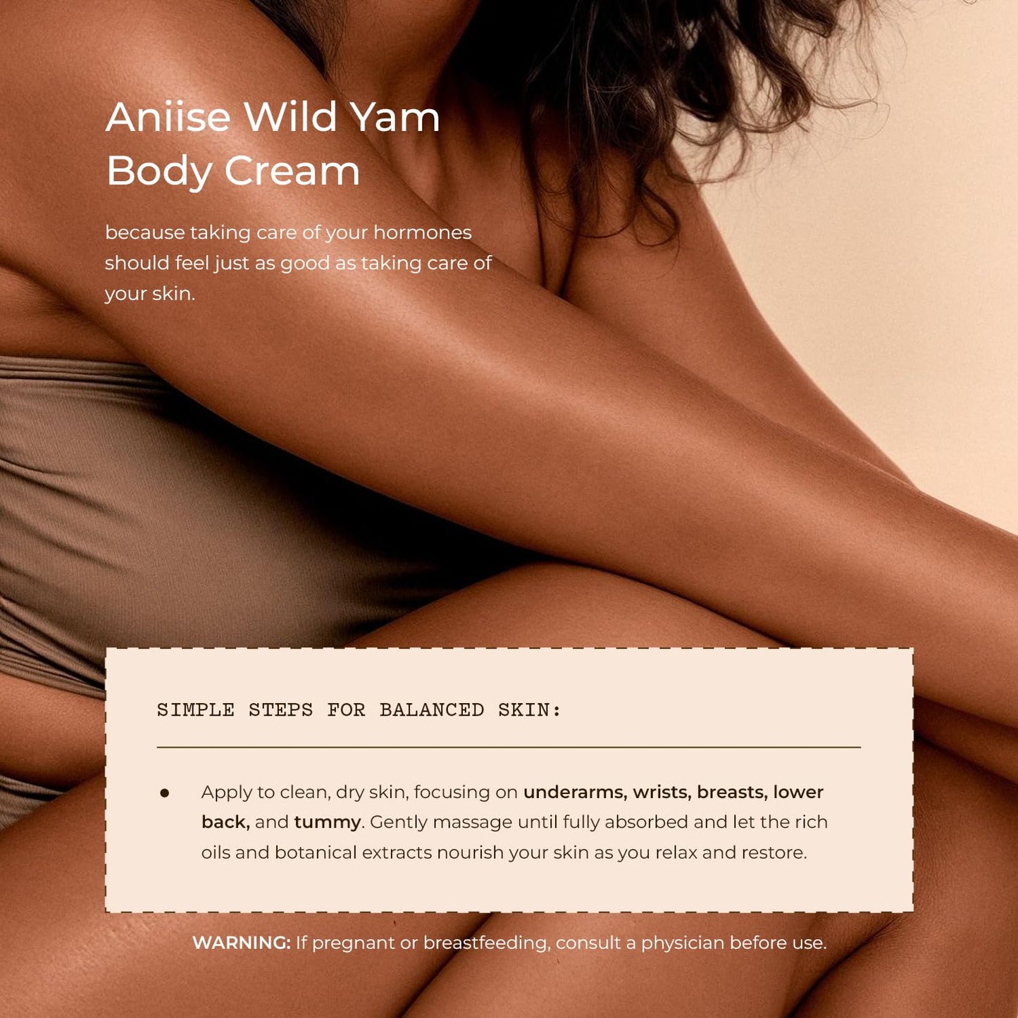 Aniise Wild Yam Hand Cream with Avocado Oil – Moisturizing & Hydrating Cream for Soft, Smooth, Youthful Hands – Fights Dryness – Vegan, Cruelty-Free – 4 fl oz (120 mL)